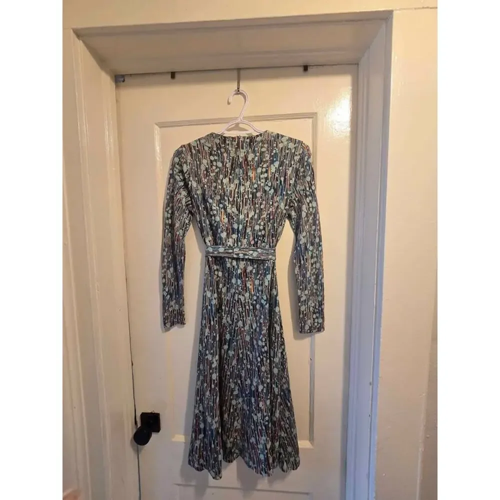 Vintage Diane Von Furstenberg 1960s Painters pattern dress Made in Italy size 6